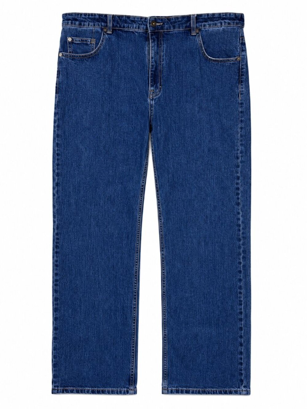Denver Hayes Men's Relaxed Taper Jeans 44x36 Blue Stretch Denim 99% Cotton